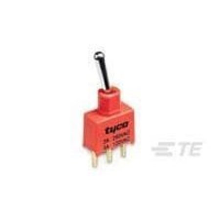 TE CONNECTIVITY Toggle Switch, Dpdt, Latched, 5A, 28Vdc, Solder Terminal, Lever Actuator, Through Hole-Right Angle 1825143-8